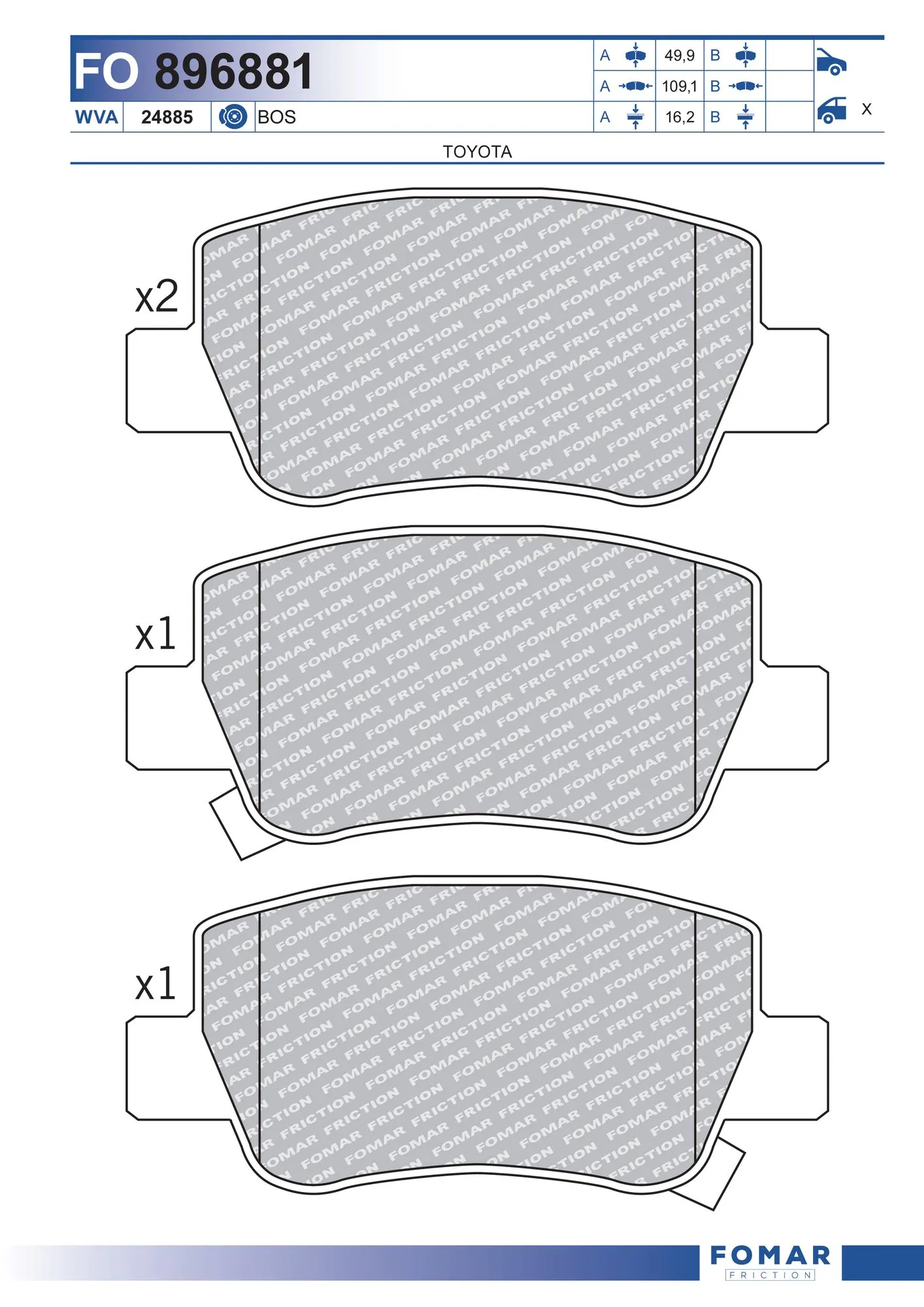 Brake Pad Set, disc brake